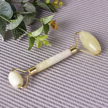 

1pcs Facial Massage Roller Natural Jade Stone For Women Men Face Body Head Neck Foot Jade Roller Beauty Tool