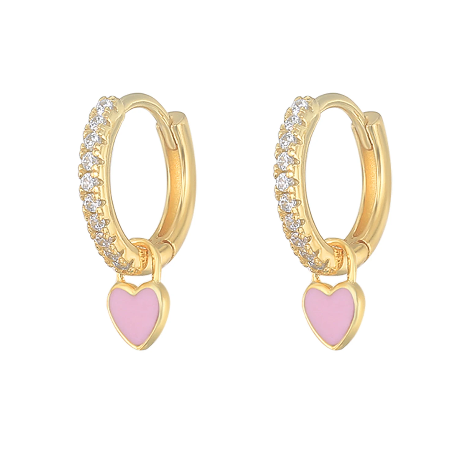 CANNER Color Dripping Oil Hoop Earrings For Women Pendientes Mujer Piercing Mom Gift Trend Cartilage hoop earrings