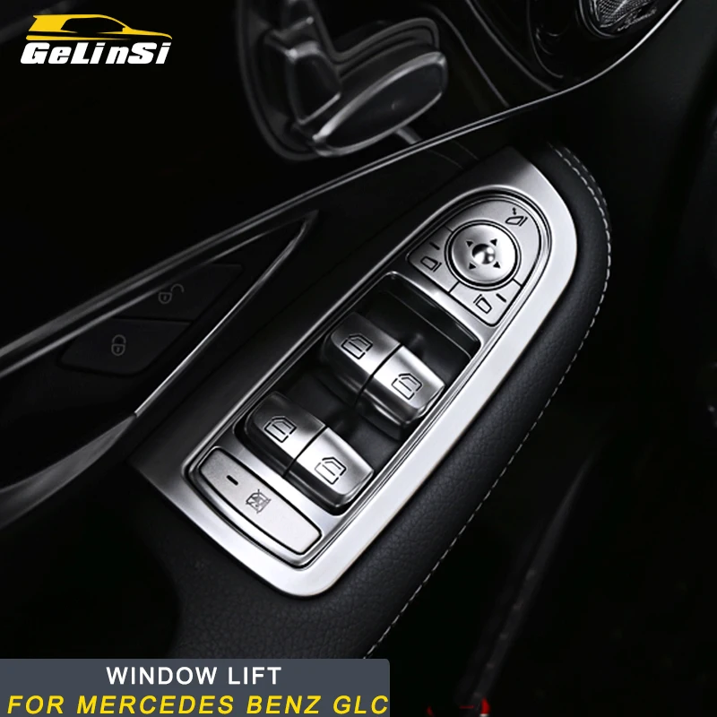 Gelinsi для Mercedes Benz GLC- автомобильный стайлинг кнопка управления окном панель крышка рамка отделка наклейка интерьерные аксессуары