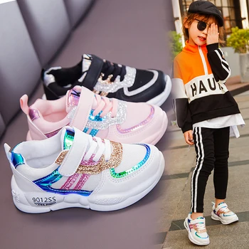 

New Children Casual Shoes Children Sport Shoes Autumn Winter Fashion Breathable Kids Boys Net Shoes Girls Anti-Slippery Sneakers