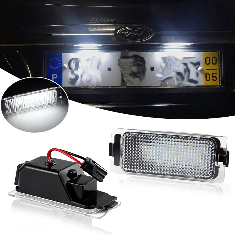 2PCS For Ford Edge Escape Mercury Car Rear White LED License Plate Light Number Plate Lamp OEM# 7T4Z-13550-A