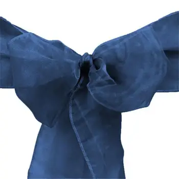 

Wedding Table Decoration Navy Blue Organza Sash