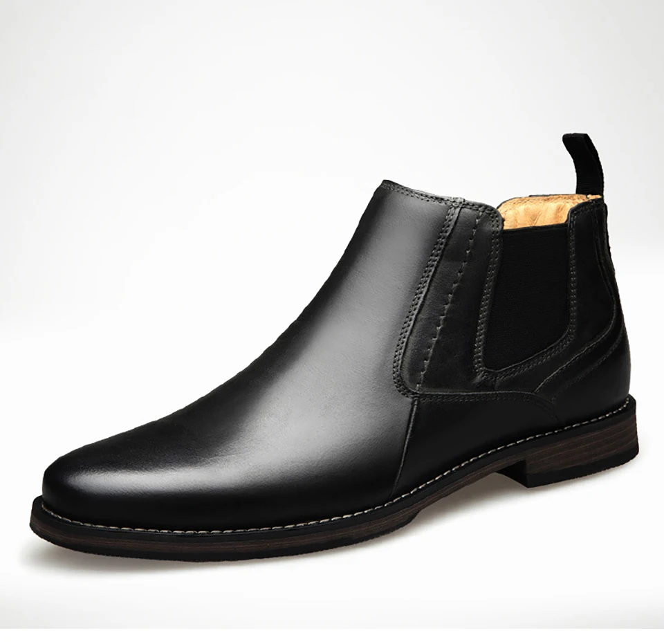 39-46 ботинки челси мужские брендовые удобные модные кожаные ботинки# NXGB1878