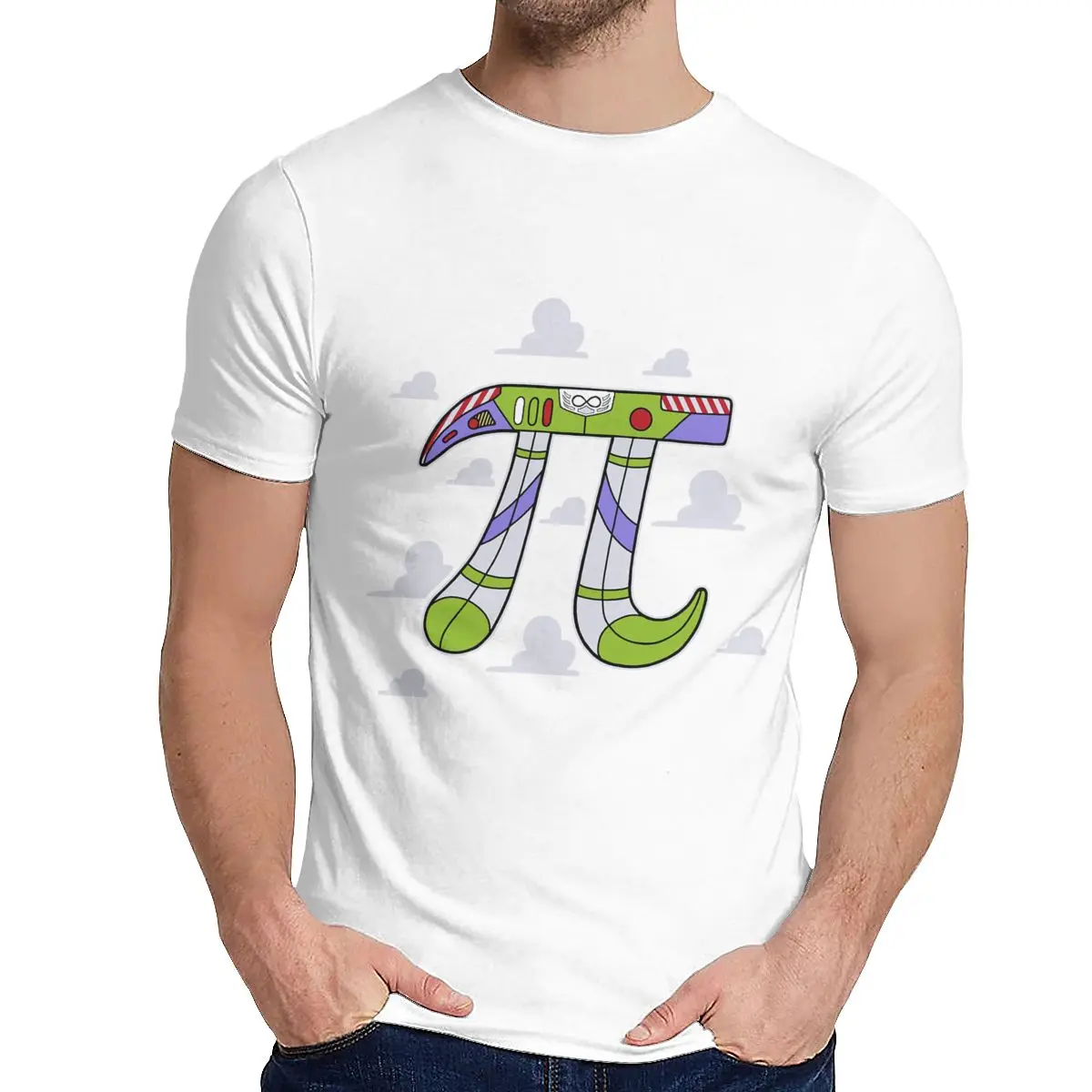 Графический принт до бесконечности Pi Maths Science Homme футболка для мужчин пользовательский хлопок одежда круглый воротник - Цвет: Белый