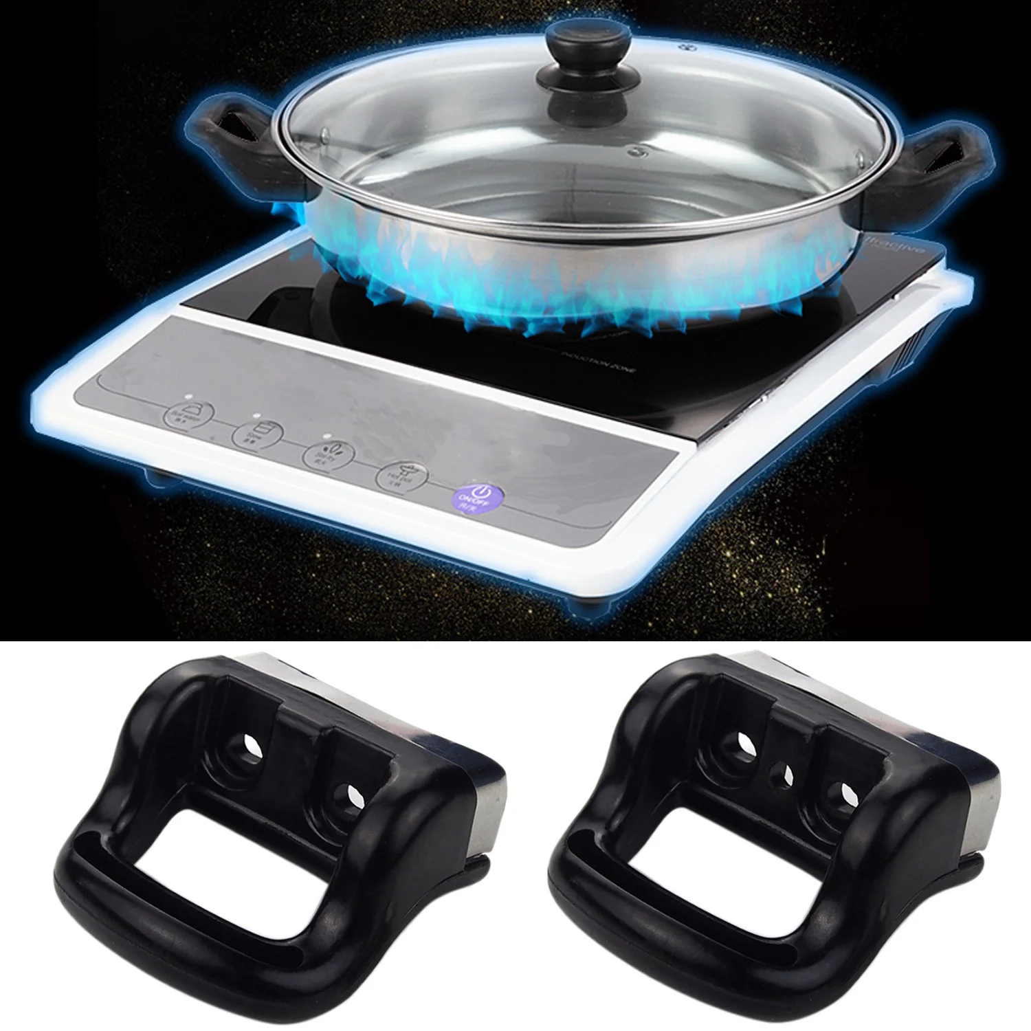 Behogar 2 шт. ручка кастрюли двойное тройное отверстие Боковая Замена рукоятки для