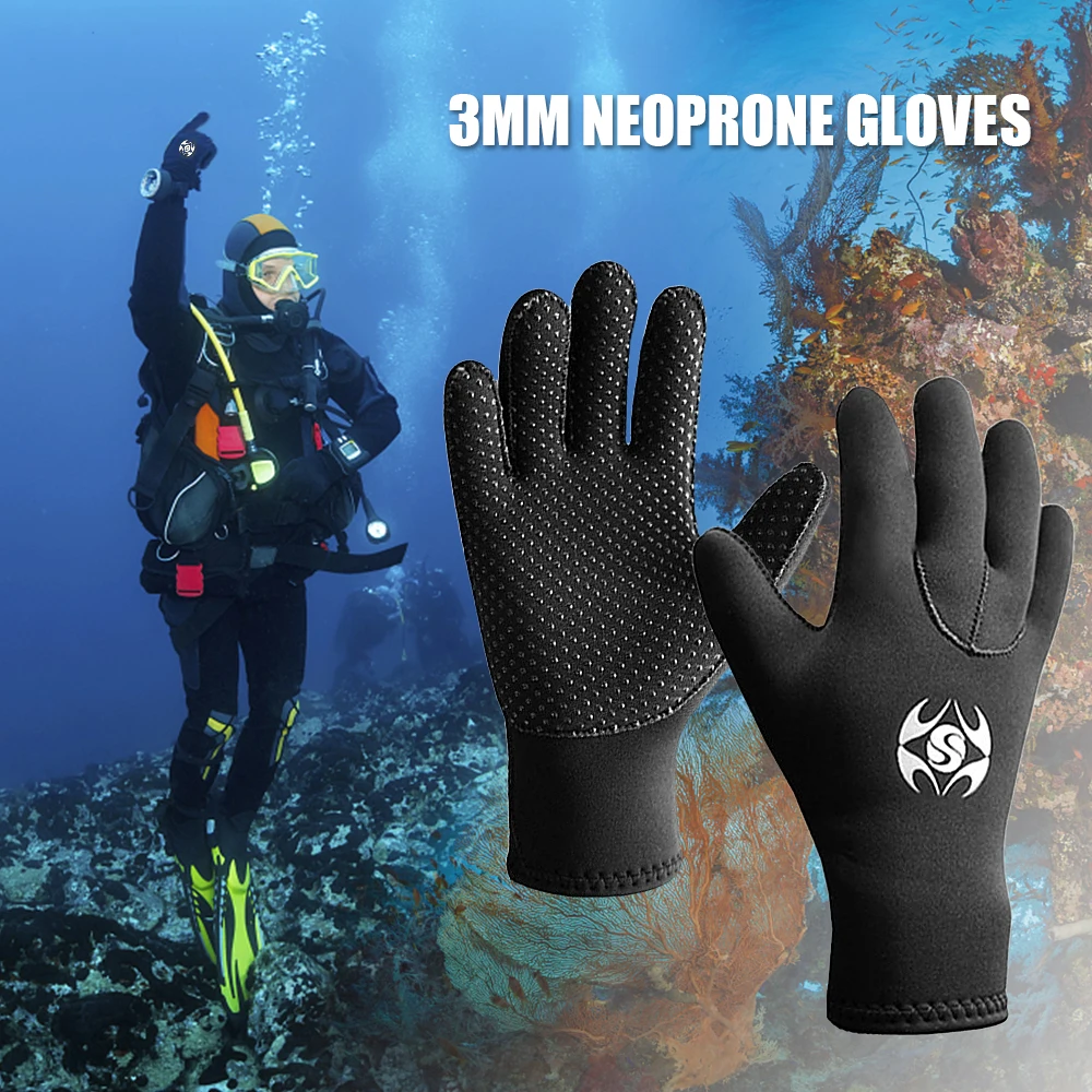 High Elastic 3mm Neoprene Wetsuit Scuba Diving Swimming Surfing Kayak Gloves 