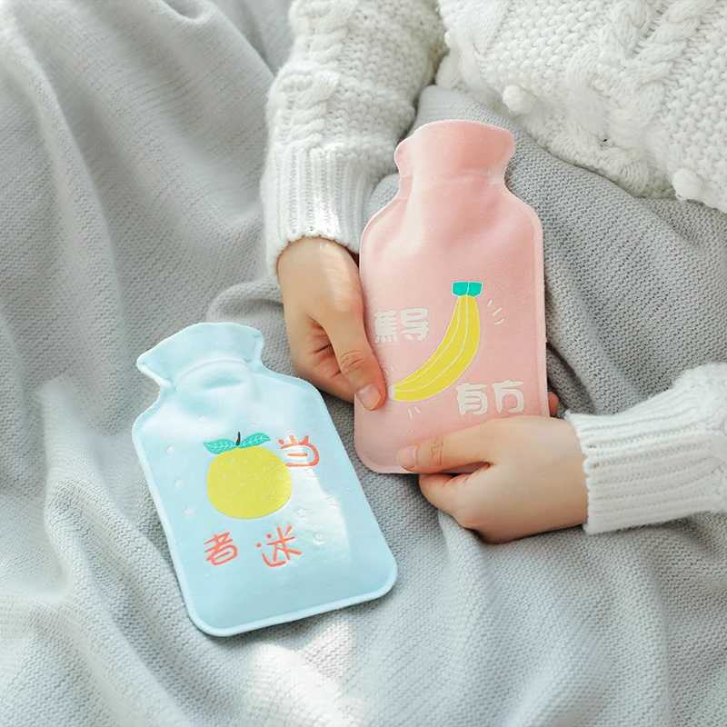 Chinese Style Fruit Hand Warm Hot Water Bottle Mini Hot Water Bottles Portable Hand Warmer Girls Pocket Hand Feet Hot Water Bags