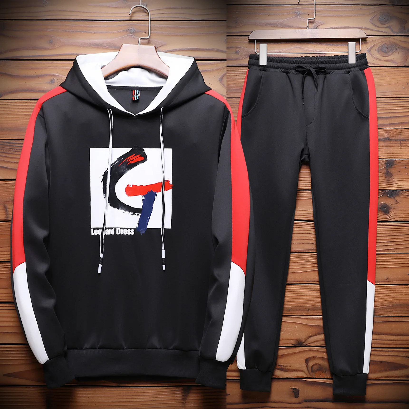 

2019 Autumn New Style Teenager Students Two-Piece Set Men Handsome Leisure Sports Suit MEN'S Coat Fashion