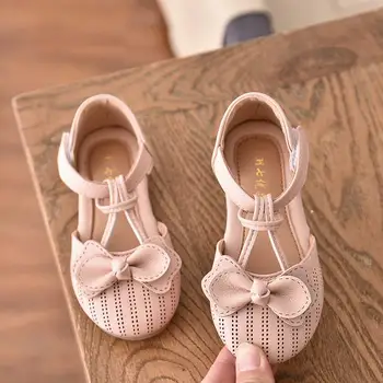 

New Summer Kids Shoes Fashion Leathers Sweet Children Sandals for Girls Toddler Baby Breathable Hoolow Out Bow Shoes