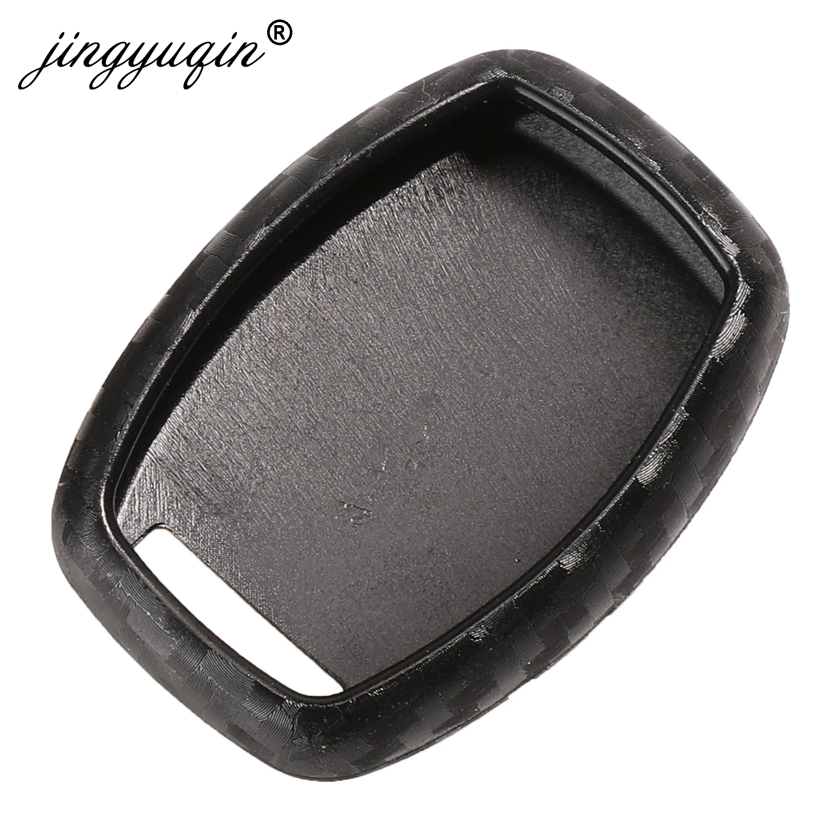 Jingyuqin-portachiavi-con-telecomando-per-auto-in-Silicone-in-fibra-di-carbonio-per-HONDA-Accord-Civic.jpg Keyforkess portachiavi con telecomando per auto in Silicone in fibra di carbonio per HONDA Accord Civic CRV Pilot Fit 2 3 4 Button key Cover Holder - Jingyuqin portachiavi con telecomando per auto in Silicone in fibra di carbonio per HONDA Accord Civic