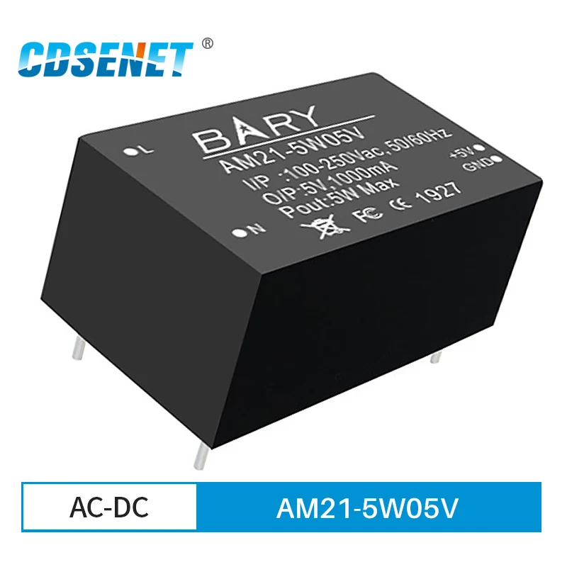 AC-DC Switching Power Supply 100V 250V To 5V AM21-5W05V CDSENET 5W 1000mA Step-down Voltage Module AC Isolation Stabilized new ib2405s 2w r3 power module 24v to 5v dc isolated voltage stabilized power supply for single chip microcomputer