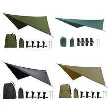 Водонепроницаемый походный коврик 210 т полиэфирная ткань открытый Ромбический солнцезащитный коврик для кемпинга наземный коврик палатка гамак тент 360x290 см