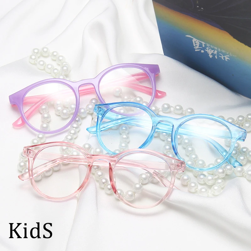 blue round eyeglass frames