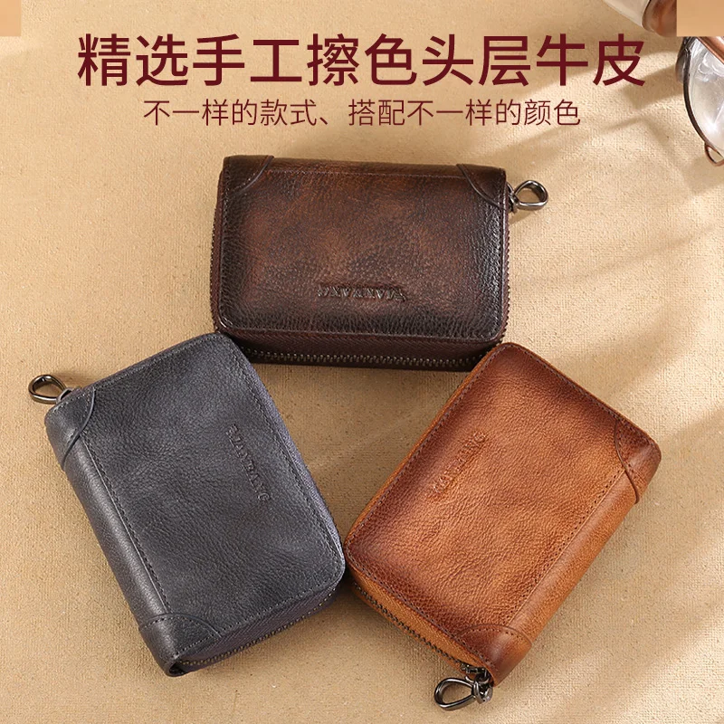 Credit Card Holder Wallet Genuine Leather Metal Aluminum Business Bank Card Case card wallet