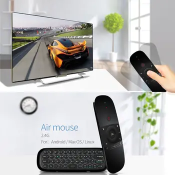 

W1 2.4G Air Mouse Wireless Keyboard 6-Axis Motion Sense IR Learning Remote Control for Smart TV Android TV BOX Laptop PC D08A