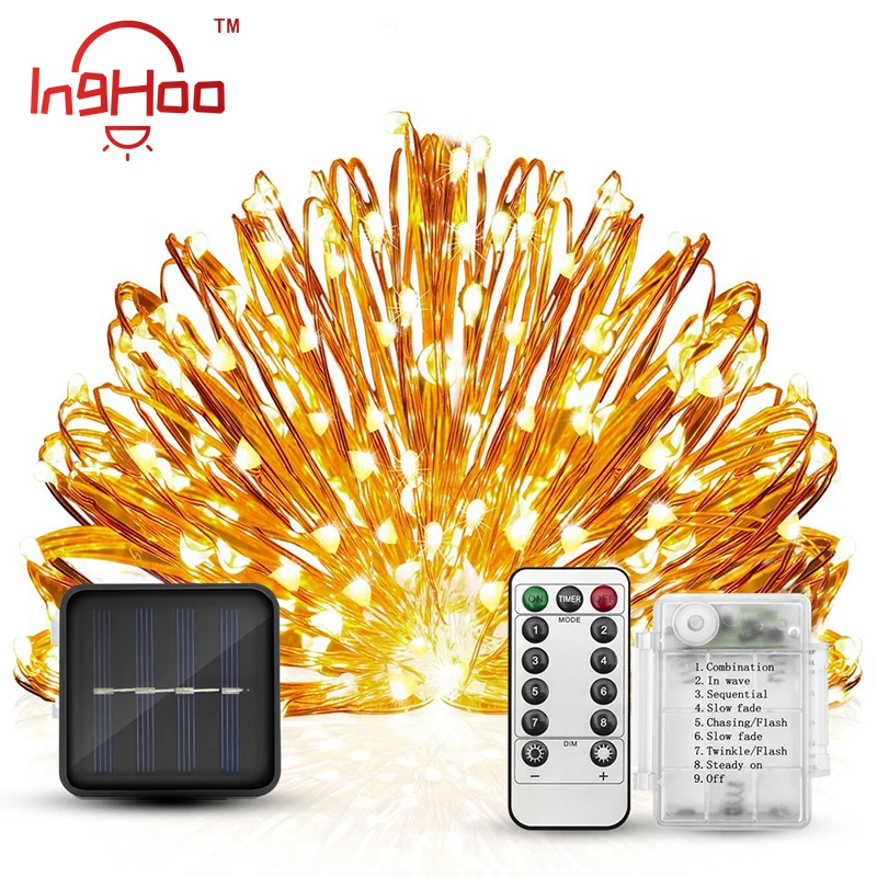

Inghoo Battery Power Remote control Waterproof 50 LED chip for holiday Christmas decoration LED Copper Wire Fairy String Lights
