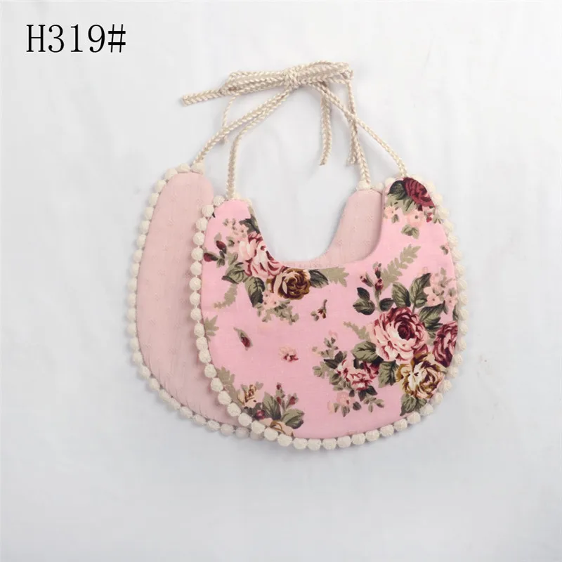 H319 1 предмет, новинка, треугольные хлопковые Слюнявчики, Слюнявчики для мальчиков и девочек, милые Слюнявчики, полотенца, шарф, ужин, кормление, кисточка, двухслойные Слюнявчики - Цвет: H319