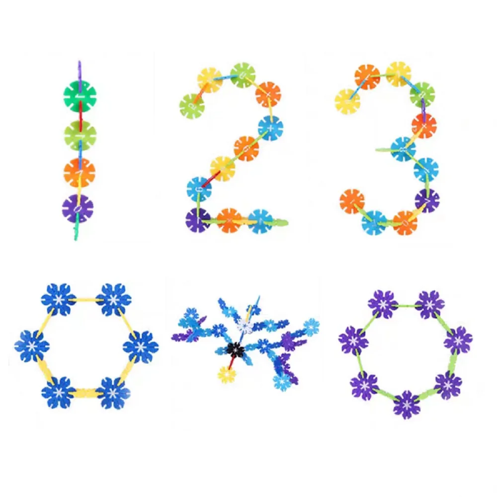 Новорожденные цветные снежинки строительные блоки игрушки для детей 3 6 лет