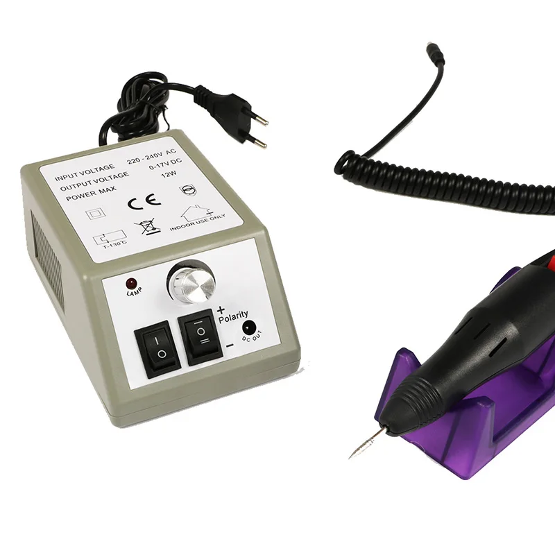 1 Set 2 Way Rotate Electric Nail Drill Machine 20000RPM Manicure Machine Strong Pedicure Gel Cuticle Remover USB Power Apparatus