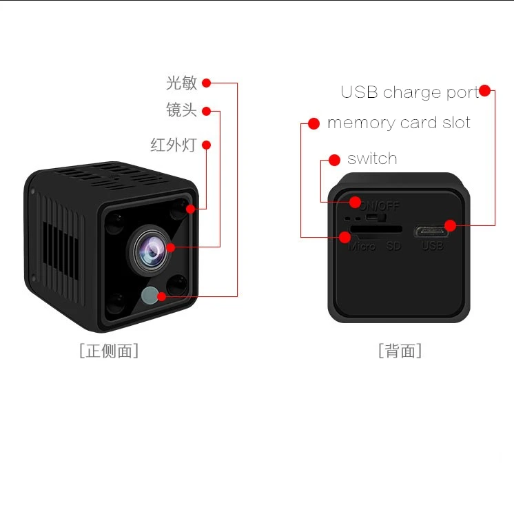 High quality HD 1080P micro invisible 360 wifi wireless night vision USB 32GB battery camera monito