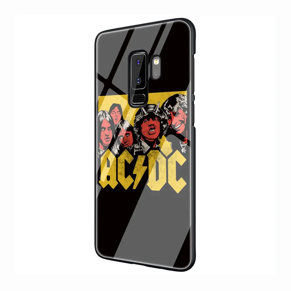 ACDC рок-группы закаленное Стекло TPU черный чехол для Galaxy S7 край S8 S9 S10 Plus, Note 8, 9, 10, A10 20 30 40 50 60 70 - Цвет: G3