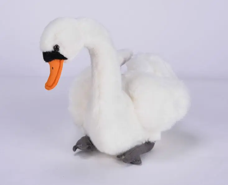 cute plush swan toy  white swan doll gift about 26cm