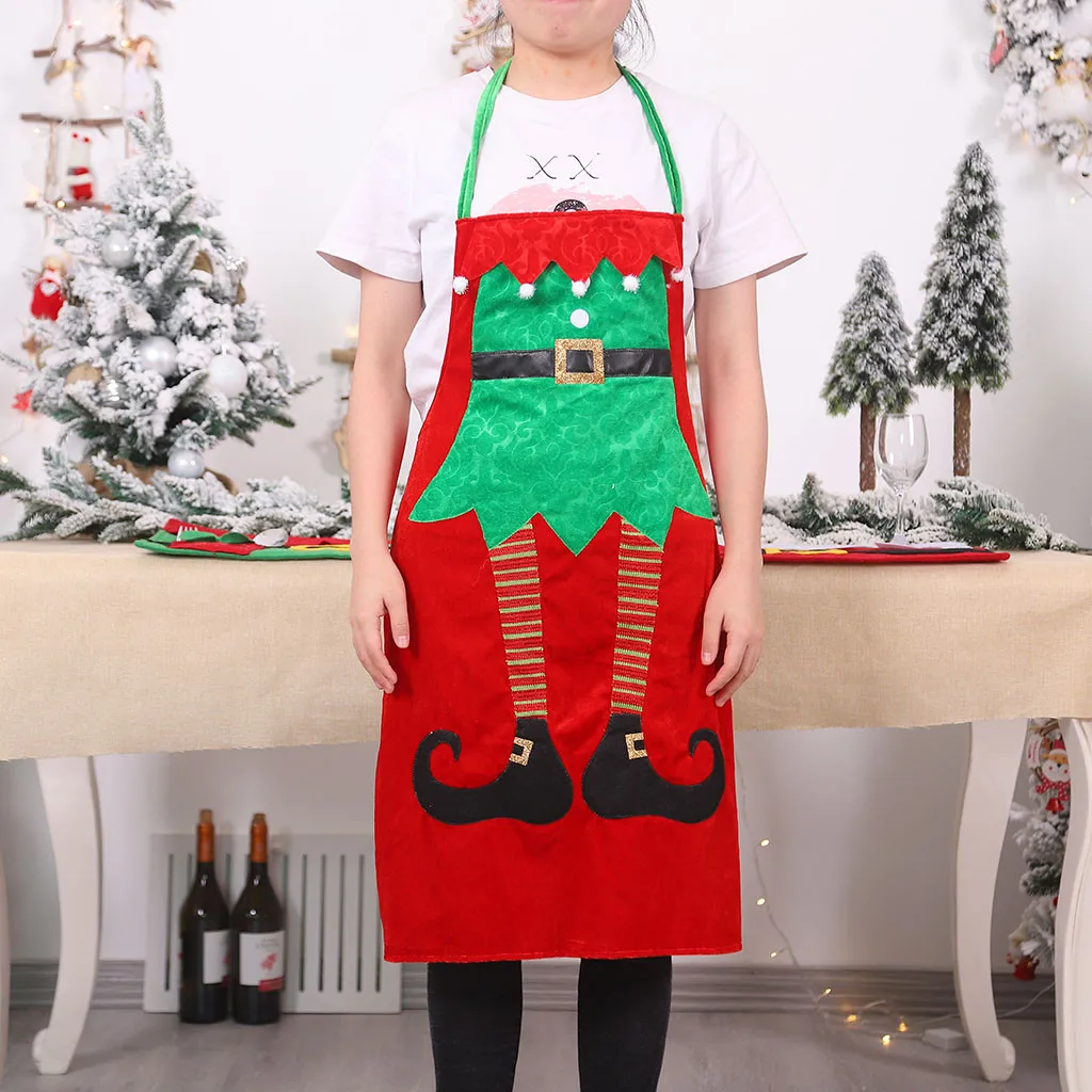 Merry Christmas фланелевый женский фартук для кухни и ресторана кулинарный нагрудник фартуки для столовой для приготовления барбекю выпечки