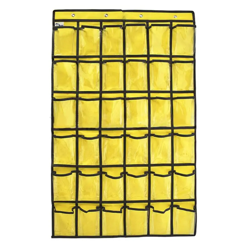 36 Clear Pockets Classroom Pocket Chart For Teacher Cell Phones Holder Door Hanging Calculator Organizer