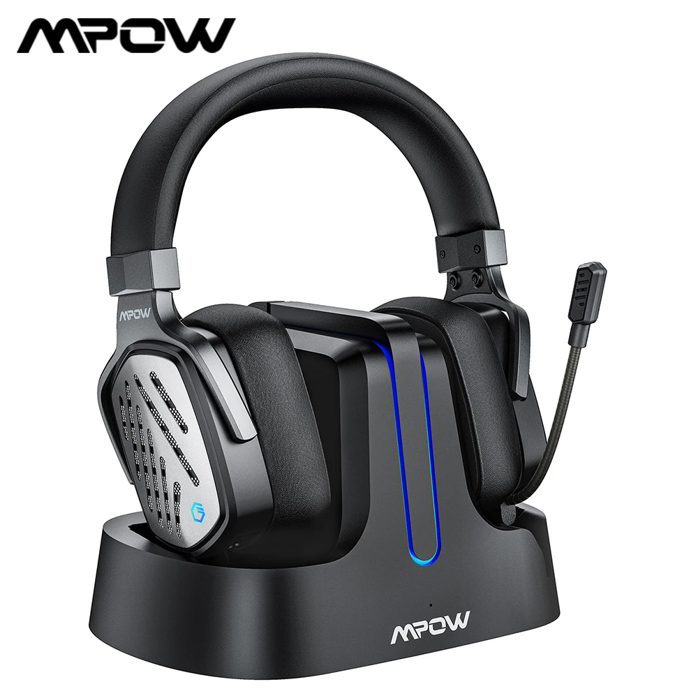 Беспроводная игровая гарнитура Mpow T1 с базовой станцией игровые наушники