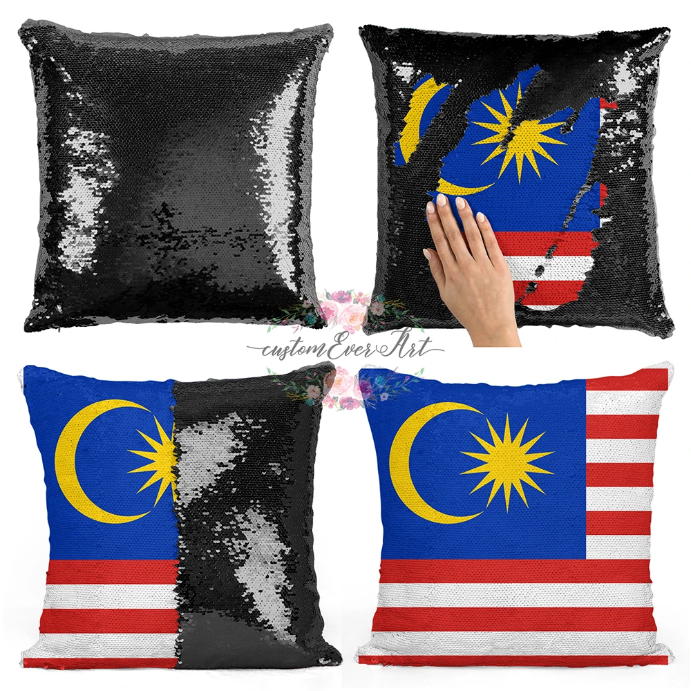 

Malaysia Personalized custom picture pillow coverï¼Œhome pillow reversible mermaid sequin pillow case cover