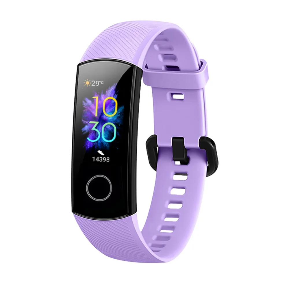 Ремешок силиконовый для наручных часов цветной сменный Браслет Honor Band 5 4
