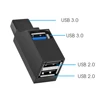 3-портовый usb-разветвитель, usb-хаб 3,0/2,0, мини USB Высокоскоростной концентратор, мини-концентратор для ПК, ноутбука, U-диск, кардридер, мобильный телефон ► Фото 2/6