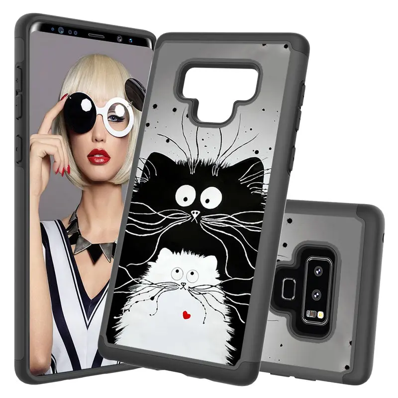 

Shockproof Armor Case For Samsung Galaxy Note 9 2 in 1 Glitter Hybrid Phone Cover For Samsung Galaxy Note9 Soft TPU Silicon Case