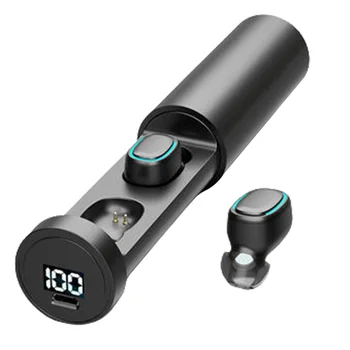 

Mini TWS Bluetooth 5.0 Earbuds Wireless Sports LED Power DIsplay Fingerprint Touch Control Running Earphones Headset with Case