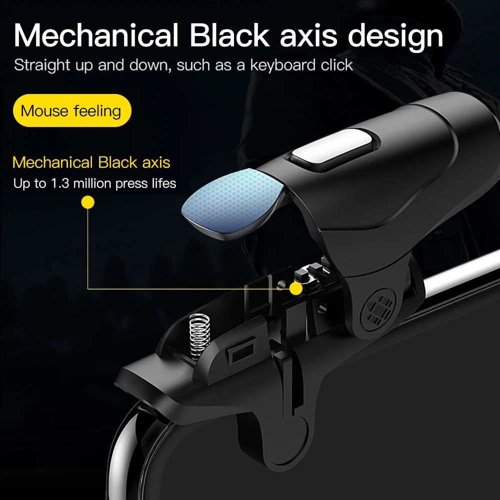 Meeker Gamepad Joystick for PUBG Joypad Trigger Fire Button 3 in 1 Adjustable Shooter Controller Fo