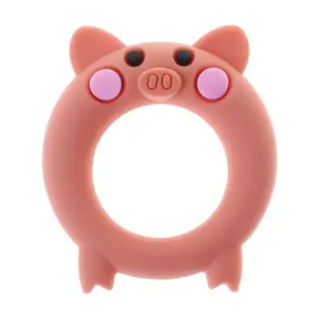 

Baby Baby Teether Food Grade Silicone Cartoon Pig Teething Oral Care Newborn Pacifier Soother Chew Toys DIY Necklace Pain Relief