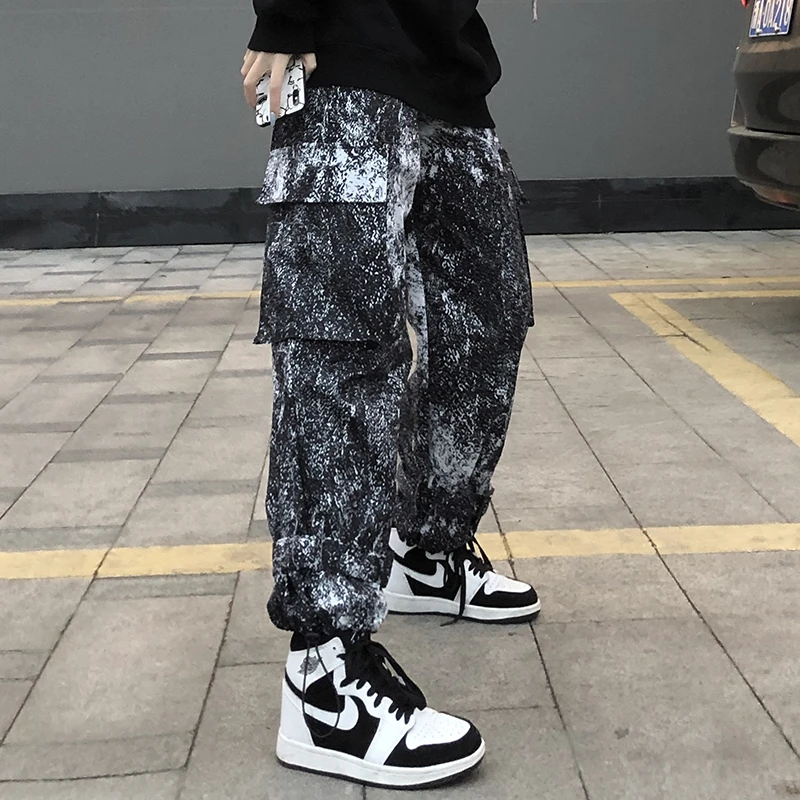 

Summer Korea Ins Japanese Female Trousers Harajuku Style Hip-hop Multi-pocket Loose Casual Beam Feet Overalls Men And Women Tide