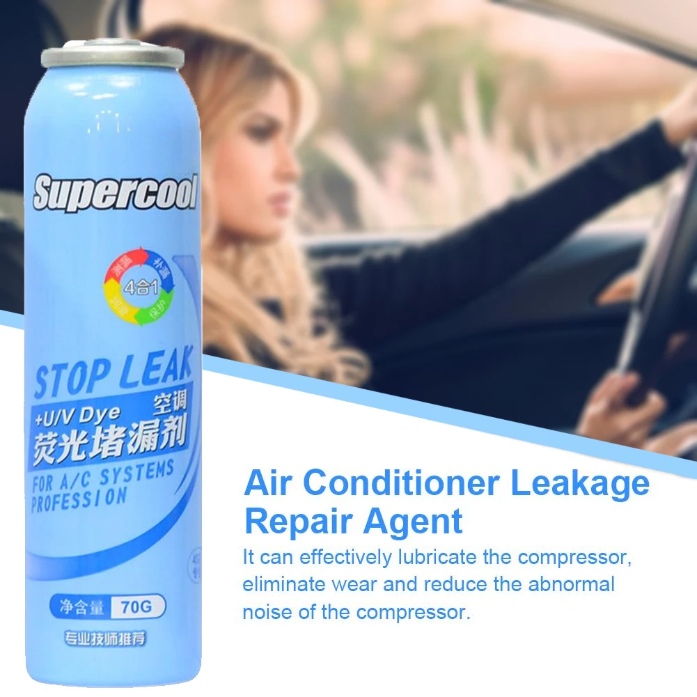Safety Air Conditioner Stop Leak with PAG Oil Fluorescent Leak