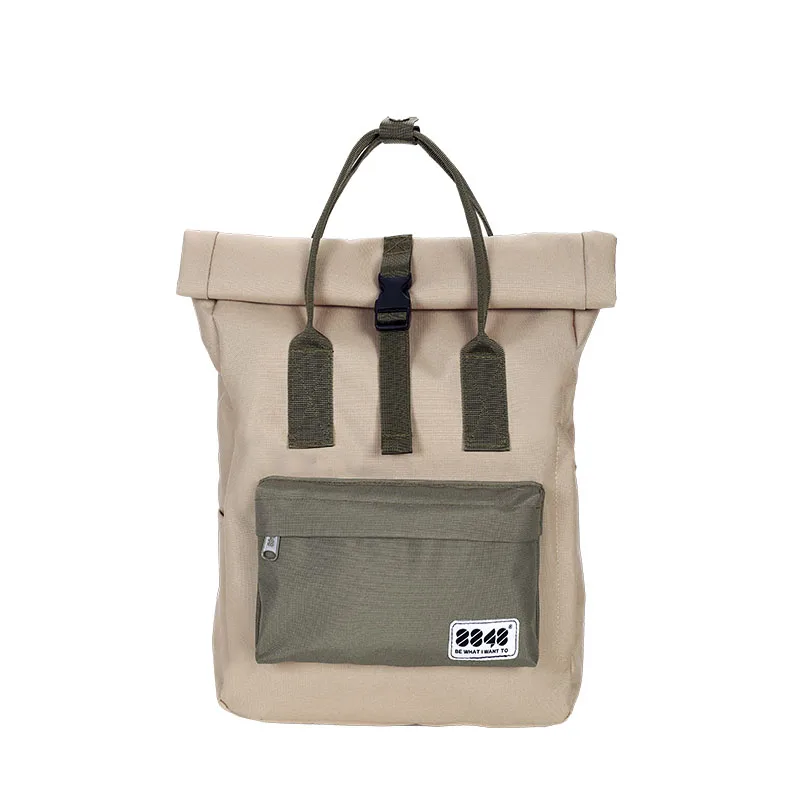 Женский холщовый рюкзак для девочек, женский рюкзак для ноутбука с двойной молнией, рюкзак большой вместимости, школьные сумки, рюкзак для подростков 030-041-008 - Цвет: 018