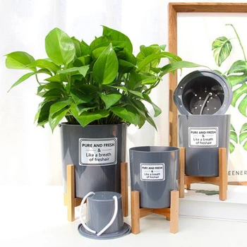 

1Set Plant Stand Indoor Wood Flower Pot Holder Wooden Display Potted Rack Modern Home Living Room Decor 3 Sizes