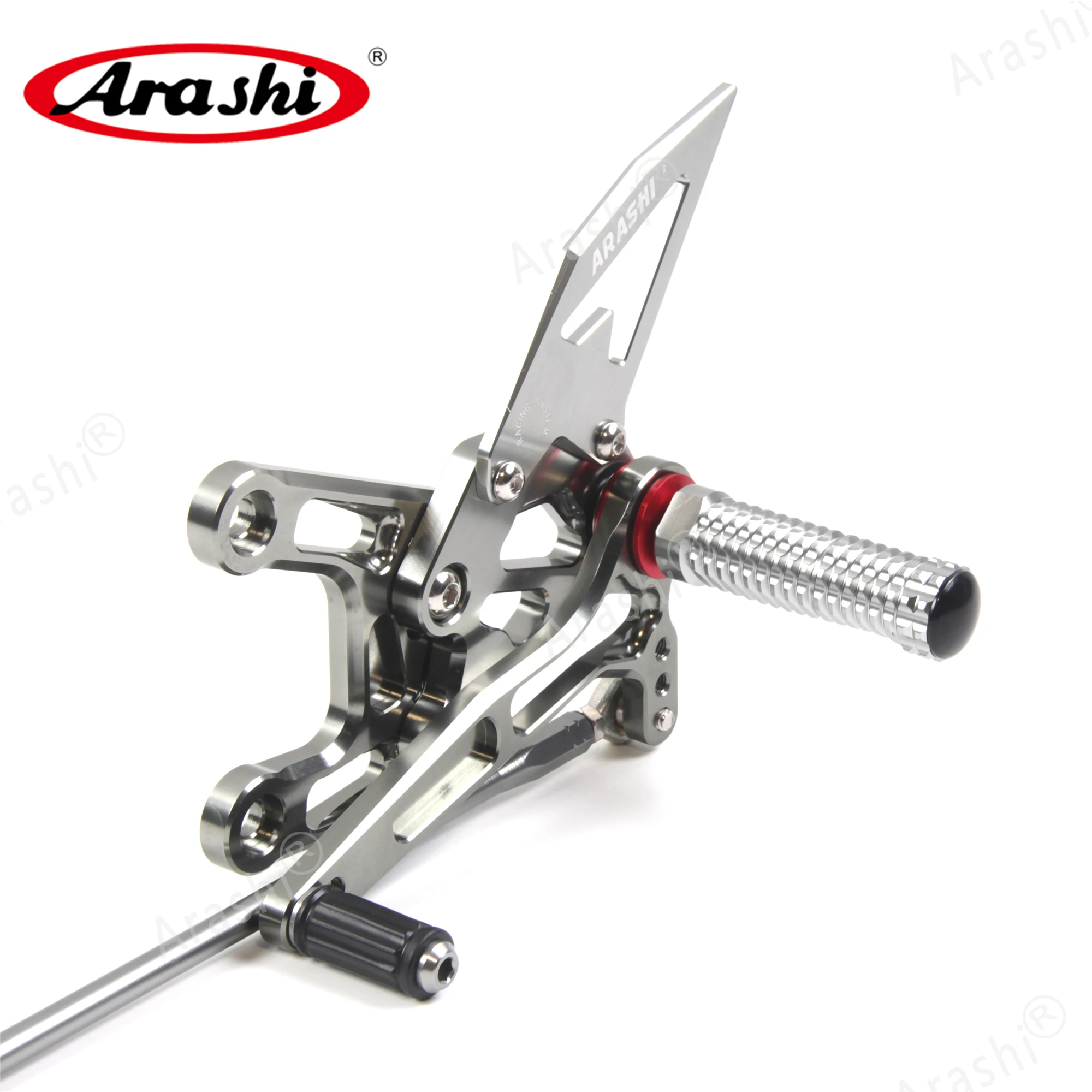 Араши Fit ZX10R ниндзя Регулируемая Задняя ног для KAWASAKI ZX-10R 2011- подножки Rearset 2012 2013 ZX 10R серый