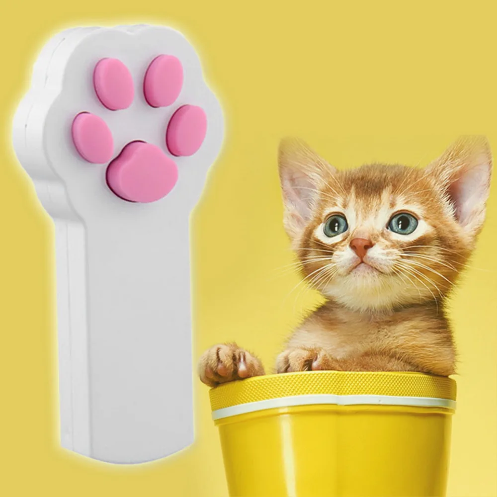 Забавный питомец кошка луч коготь Pet Красные игрушки автоматическое Упражнение LM76 лазерная указка Интерактивная