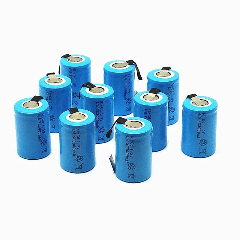 Высококачественная аккумуляторная батарея 4/5 SC Ni-Cd батарея 1,2 v с вкладкой 3000 mAh для электрического инструмента