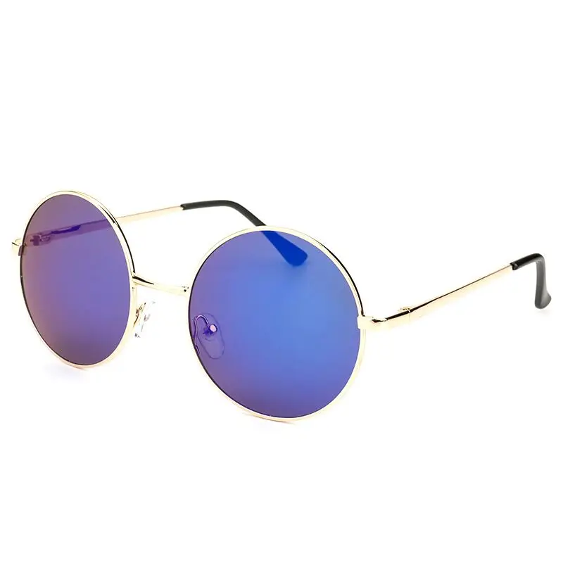 

1019 Retro circular spectacle frames for men and women with flat lens sunglasses