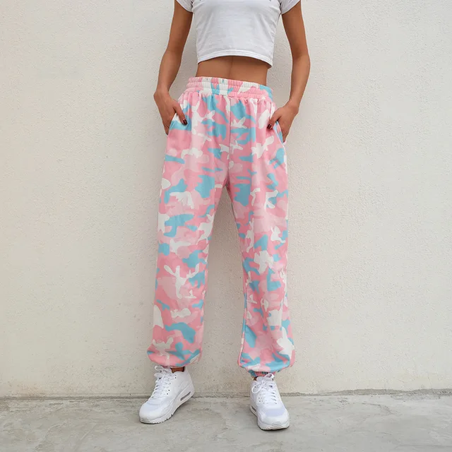womens pink camo pants