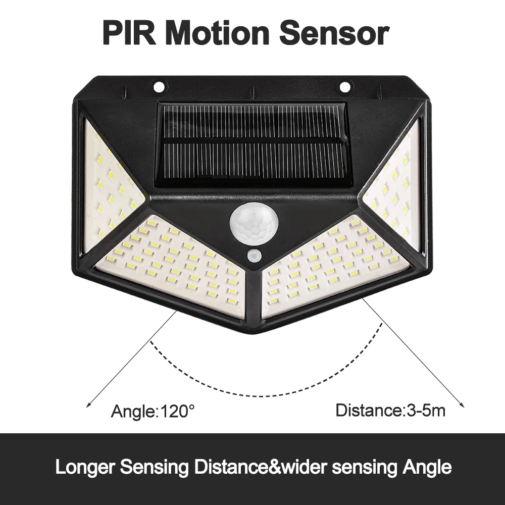 junejour 38LED Solar Light PIR Powered Motion Sensor Lamp Outdoor Garden Waterproof Wall Lights Human Body Induction Solar light
