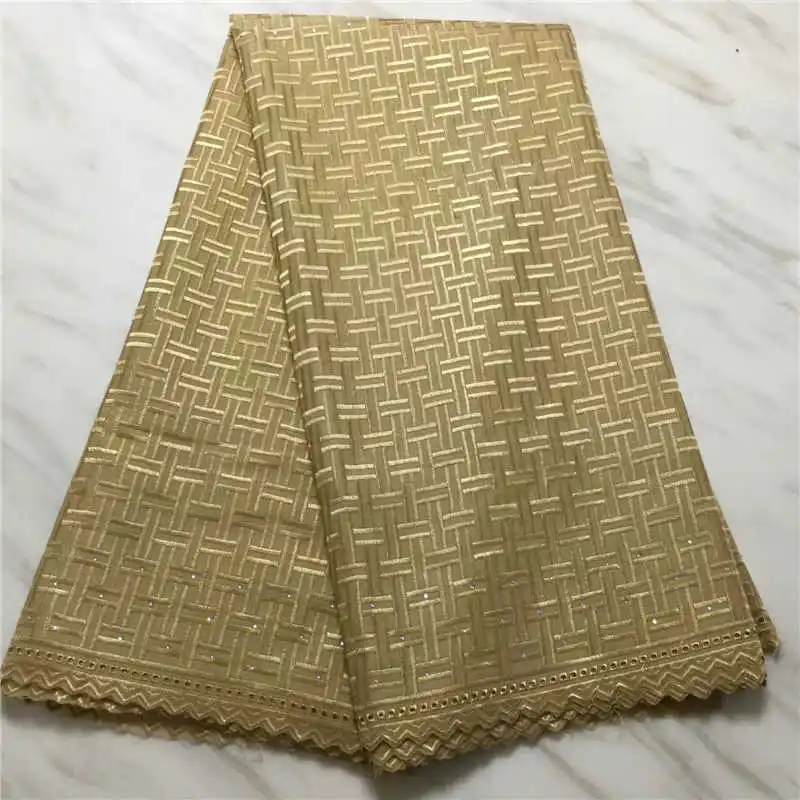 

Factory Price African Lace Fabric 2019newest dry cotton lace Swiss Voile Lace with Stones For Man Dress Winn388l