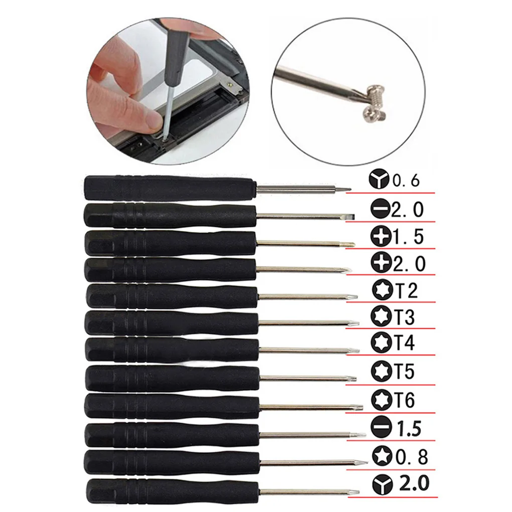 Screwdriver Set 12pcs/set Mini Multi-Function Precision Screwdriver for Smartphone Tablet Repairing