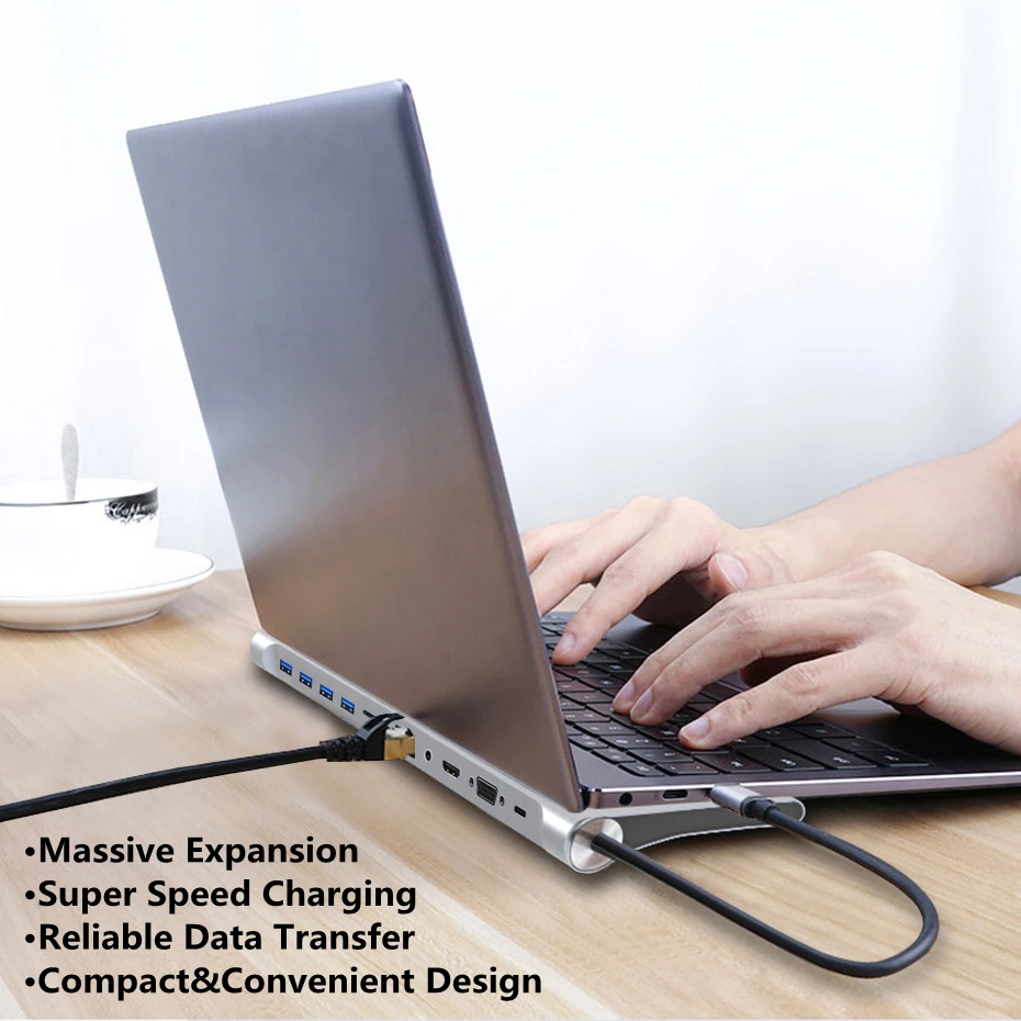 4/5/8/11-in-1 Type C Dock USB C Hub 3.0 Splitter Multiport Adapter 4K HDMI RJ45 SD/TF VGA HDMI PD for Laptop MacBook iPad xiaomi