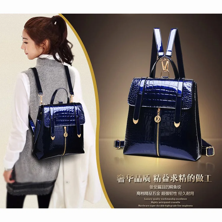 

Autumn And Winter New Style Korean-style Pu Crocodile Pattern Shoulder WOMEN'S Bag Hot Sales Creative Backpack Private